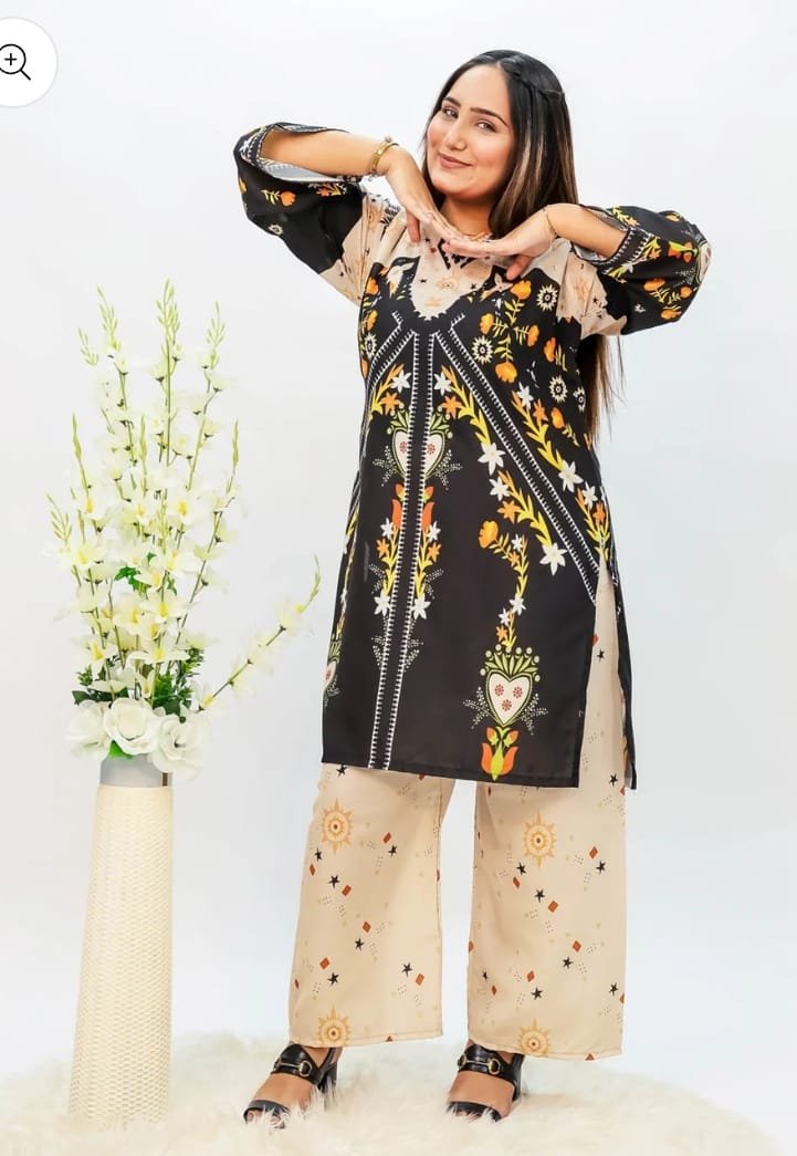 Women’s Polly Lawn 2-Piece Dress – Straight Shirt & Trouser - Image 2