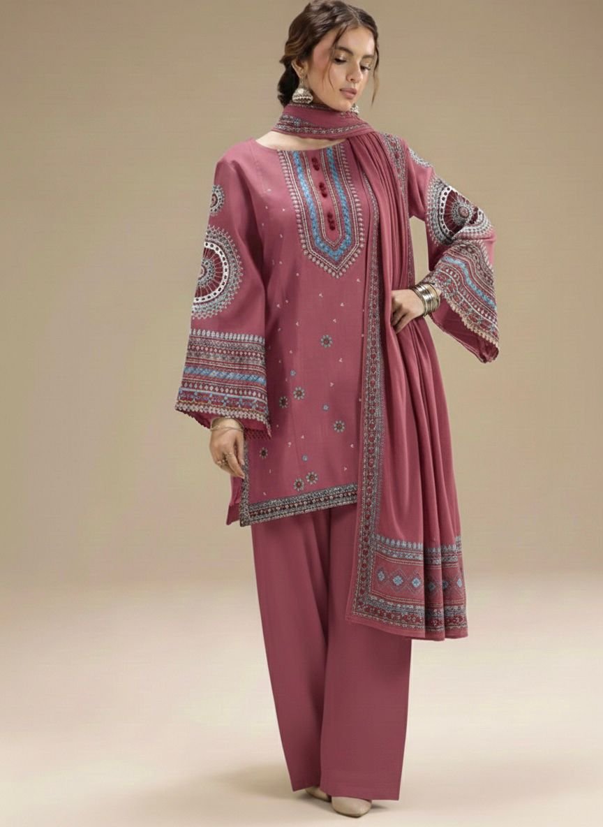 Beautiful Embroidery Lawn Shirt & Trouser - Image 4